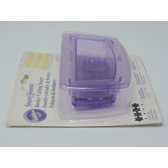 Wilton Sugar Sheets Border Cutting Insert Flower Chain Discontinued Cake Decor - Picture 6 of 6